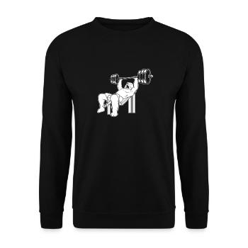 Powerlifting Powerlifter Tiger - Unisex Sweatshirt - black - Front - Alina (178cm) & Michal (187cm)