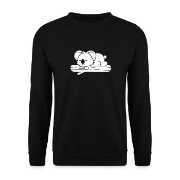 Koalabär Zweig - Unisex Pullover - Schwarz - Vorne - Alina (178cm) & Michal (187cm)