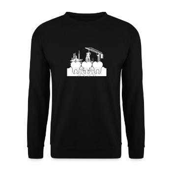 Zahnarzt Dentist - Unisex Pullover - Schwarz - Vorne - Alina (178cm) & Michal (187cm)