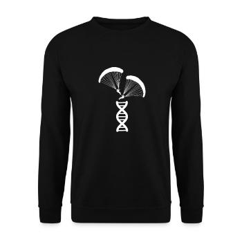 Paragleiter Paragleiten DNA - Unisex Pullover - Schwarz - Vorne - Alina (178cm) & Michal (187cm)