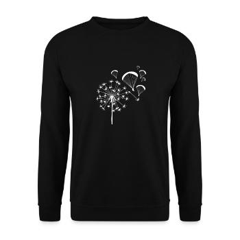 Paragleiter Paragleiten Löwenzahn - Unisex Pullover - Schwarz - Vorne - Alina (178cm) & Michal (187cm)
