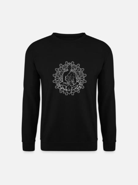 Buddha Buddhist Lotus Leaf - Unisex Sweatshirt - black