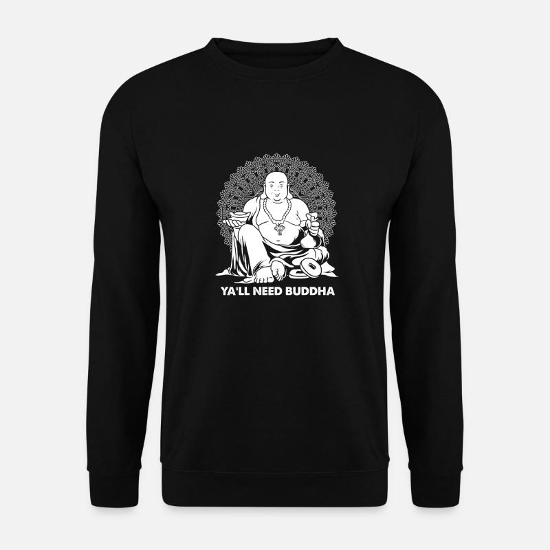 Buddha Buddhist Funny - Unisex Sweatshirt - black