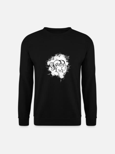 Sternzeichen Zwillinge Symbol - Unisex Pullover - Schwarz