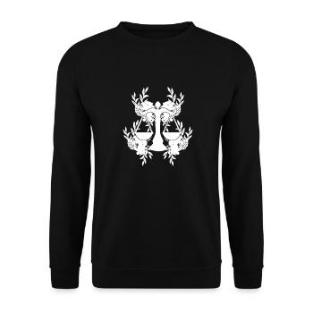 Zodiac sign Libra Symbol - Unisex Sweatshirt - black - Front - Alina (178cm) & Michal (187cm)