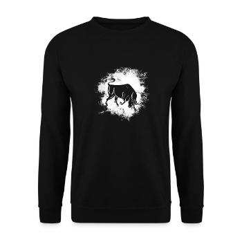 Zodiac sign Taurus symbol - Unisex Sweatshirt - black - Front - Alina (178cm) & Michal (187cm)