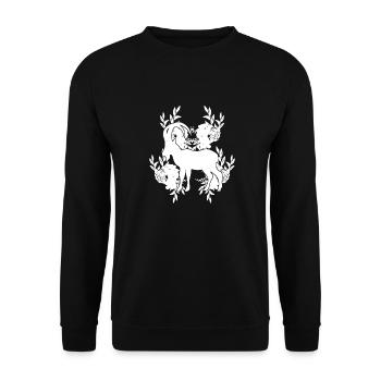 Zodiac sign Capricorn symbol - Unisex Sweatshirt - black - Front - Alina (178cm) & Michal (187cm)