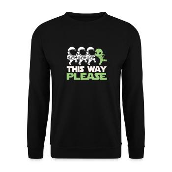 Space Colonization - Unisex Sweatshirt - black - Front - Alina (178cm) & Michal (187cm)