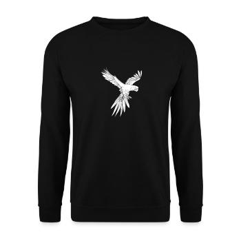 Perroquet - Sweat-shirt Unisexe - noir - Devant - Alina (178cm) & Michal (187cm)