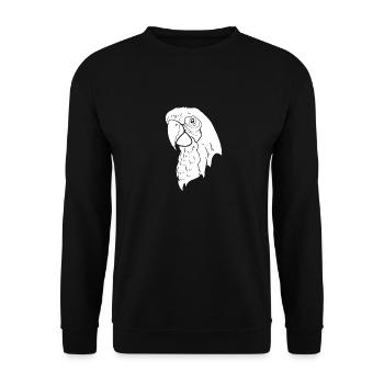 Perroquet - Sweat-shirt Unisexe - noir - Devant - Alina (178cm) & Michal (187cm)