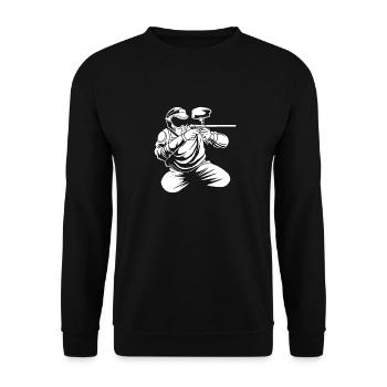 Paintball (Paintball) - Sweat-shirt Unisexe - noir - Devant - Alina (178cm) & Michal (187cm)