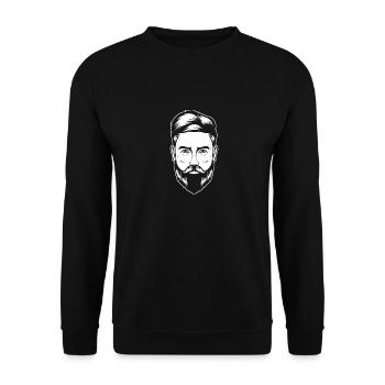 Beard Full Beard - Unisex Sweatshirt - black - Front - Alina (178cm) & Michal (187cm)