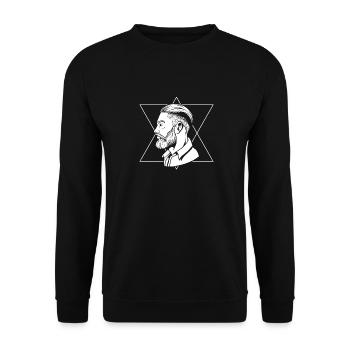 Beard Full Beard - Unisex Sweatshirt - black - Front - Alina (178cm) & Michal (187cm)