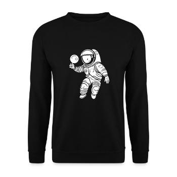 Tischtennis Pingpong - Unisex Pullover - Schwarz - Vorne - Alina (178cm) & Michal (187cm)