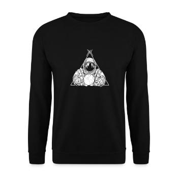 Astronaut, Spaceman, Cosmonaut - Unisex Sweatshirt - black - Front - Alina (178cm) & Michal (187cm)