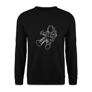Astronaut, Spaceman, Cosmonaut - Unisex Sweatshirt - black - Front - Alina (178cm) & Michal (187cm)