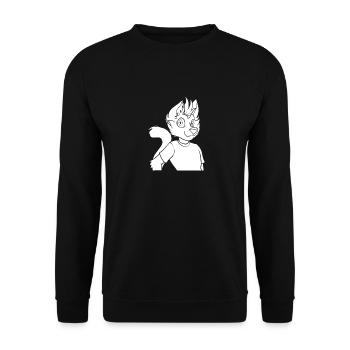 Furry Fandom Fursuits Fuchs - Unisex Pullover - Schwarz - Vorne - Alina (178cm) & Michal (187cm)