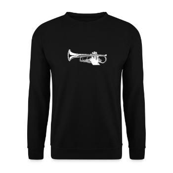 Cornet marching band - Unisex Sweatshirt - black - Front - Alina (178cm) & Michal (187cm)
