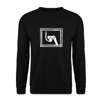 Tauchen Taucher - Unisex Pullover - Schwarz - Vorne - Alina (178cm) & Michal (187cm)