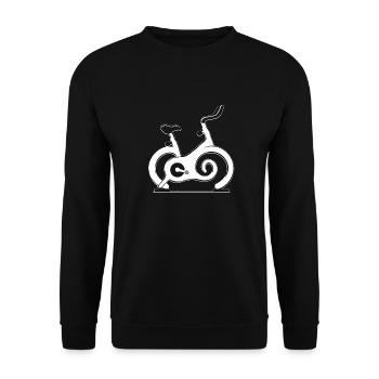 Indoor Cycling - Unisex Sweatshirt - black - Front - Alina (178cm) & Michal (187cm)