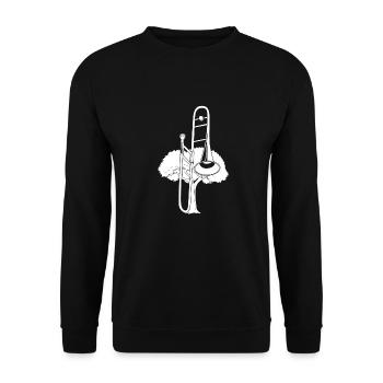 Fanfare Trombone Tree - Sweat-shirt Unisexe - noir - Devant - Alina (178cm) & Michal (187cm)