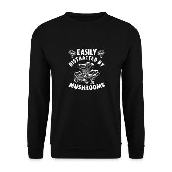 Mushroom Pickers Mushrooms Morel - Unisex Sweatshirt - black - Front - Alina (178cm) & Michal (187cm)