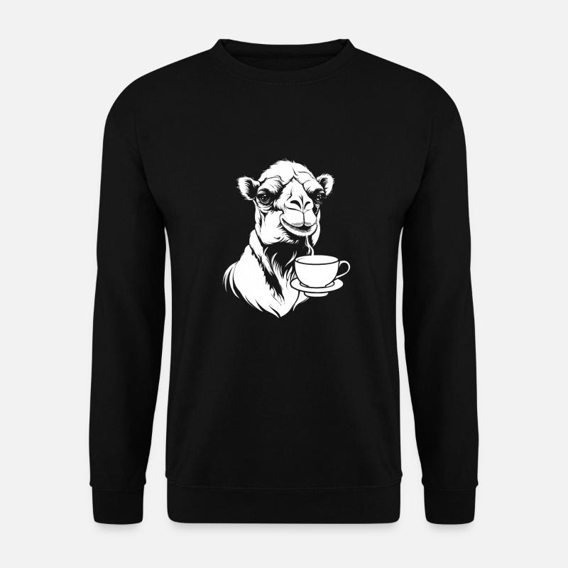 Kamel Kaffee - Unisex Pullover - Schwarz