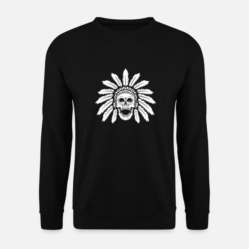 Crâne indigène Crâne - Sweat-shirt Unisexe - noir