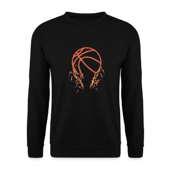 Joueur de basket-ball - Sweat-shirt Unisexe - noir - Devant - Alina (178cm) & Michal (187cm)