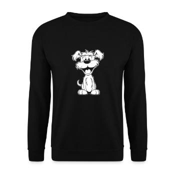 Schnauzer Dog Smile - Unisex Sweatshirt - black - Front - Alina (178cm) & Michal (187cm)