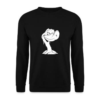 Sourire flamant rose - Sweat-shirt Unisexe - noir - Devant - Alina (178cm) & Michal (187cm)
