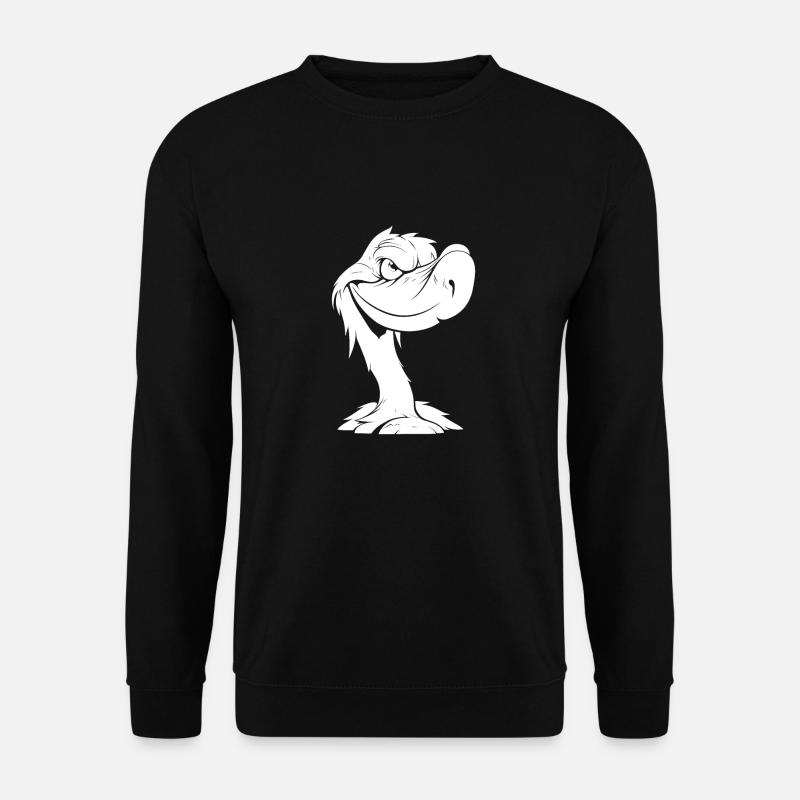 Flamingo Lächeln - Unisex Pullover - Schwarz