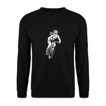 Rennrad Radsport Radsportler - Unisex Pullover - Schwarz - Vorne - Alina (178cm) & Michal (187cm)