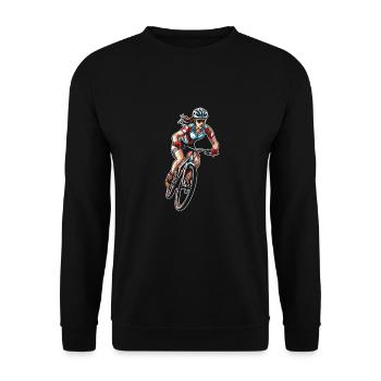 Vélo de route Cyclisme Fille Cycliste - Sweat-shirt Unisexe - noir - Devant - Alina (178cm) & Michal (187cm)