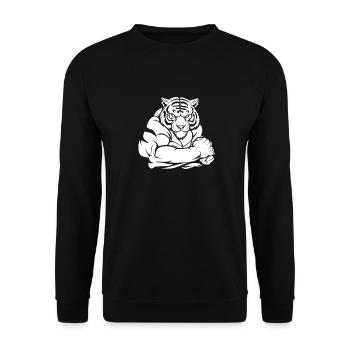 Fitness Tiger - Sweat-shirt Unisexe - noir - Devant - Alina (178cm) & Michal (187cm)