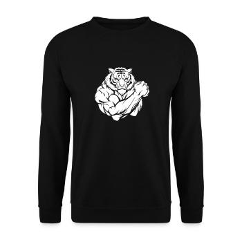 Fitness Tiger - Sweat-shirt Unisexe - noir - Devant - Alina (178cm) & Michal (187cm)