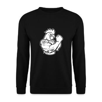 Chicken Hen Bicep Tattoo I Love Mom - Unisex Sweatshirt - black - Front - Alina (178cm) & Michal (187cm)