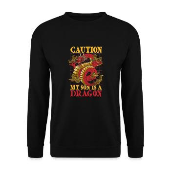 Jahr Des Drachen 2024 - Unisex Pullover - Schwarz - Vorne - Alina (178cm) & Michal (187cm)