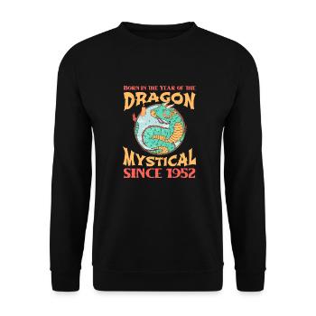 Jahr Des Drachen 2024 - Unisex Pullover - Schwarz - Vorne - Alina (178cm) & Michal (187cm)