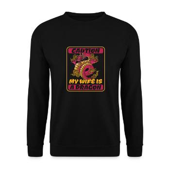 Année du Dragon 2024 - Sweat-shirt Unisexe - noir - Devant - Alina (178cm) & Michal (187cm)