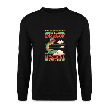 Year of the Dragon 2024 - Unisex Sweatshirt - black - Front - Alina (178cm) & Michal (187cm)