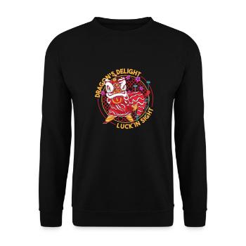 Jahr Des Drachen 2024 - Unisex Pullover - Schwarz - Vorne - Alina (178cm) & Michal (187cm)