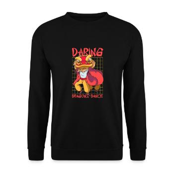 Jahr Des Drachen 2024 - Unisex Pullover - Schwarz - Vorne - Alina (178cm) & Michal (187cm)