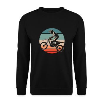 Mx Motocross Dirt Bike - Unisex Sweatshirt - black - Front - Alina (178cm) & Michal (187cm)