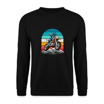 Mx Motocross Dirt Bike - Sweat-shirt Unisexe - noir - Devant - Alina (178cm) & Michal (187cm)
