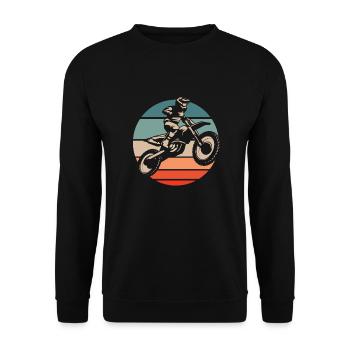 Mx Motocross Dirt Bike - Unisex Sweatshirt - black - Front - Alina (178cm) & Michal (187cm)