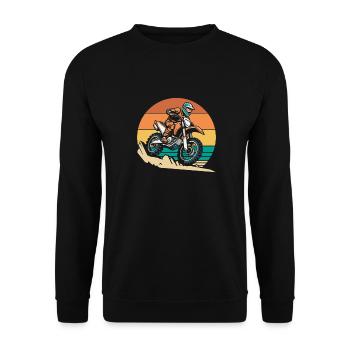 Mx Motocross Dirt Bike - Unisex Sweatshirt - black - Front - Alina (178cm) & Michal (187cm)