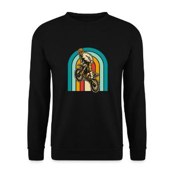Mx Motocross Dirt Bike - Unisex Sweatshirt - black - Front - Alina (178cm) & Michal (187cm)