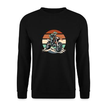 Mx Motocross Dirt Bike - Unisex Sweatshirt - black - Front - Alina (178cm) & Michal (187cm)