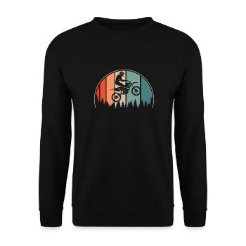 Mx Motocross Dirt Bike - Unisex Sweatshirt - black - Front - Alina (178cm) & Michal (187cm)